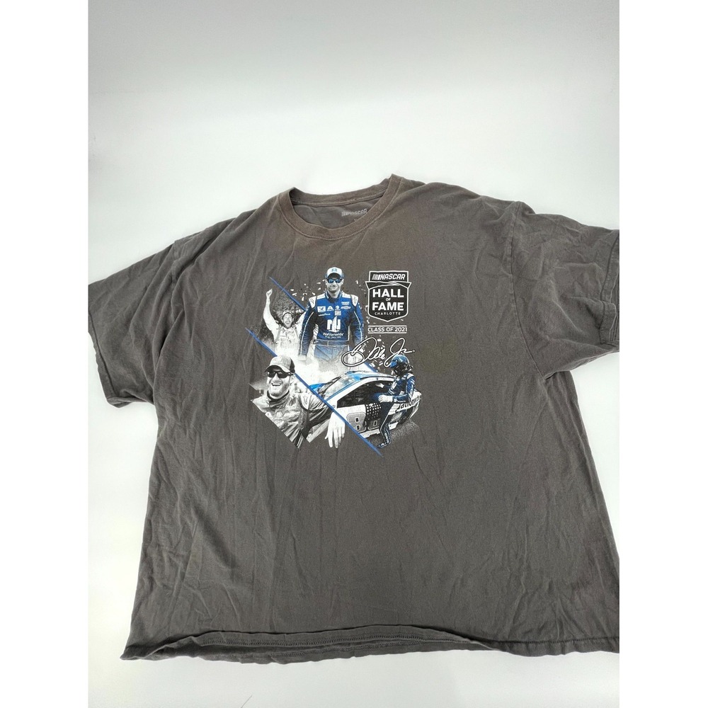 NASCAR Dale Earnhardt Jr Hall of Fame Class of 2021 T-Shirt Mens 3XL Gray Cotton